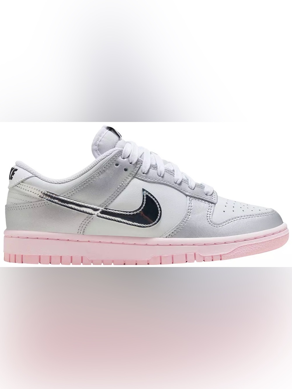 NWT Nike Dunk Low Shoes | Photon Dust/Metallic Silver/Pink Foam | Size 7